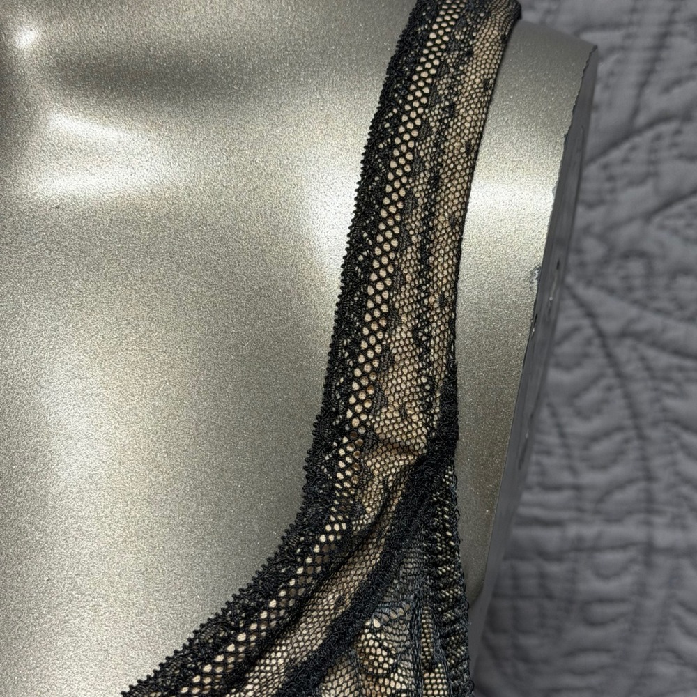 Cacique Womens Black Floral Lace Unlined Full Coverage Underwire Bra 40DD - Picture 14 of 16